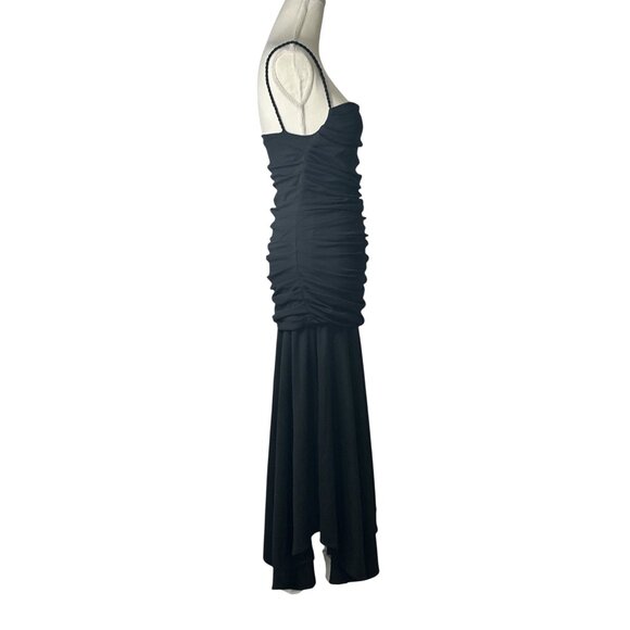 Interior The Viradora Dress in Midnight Small New Womens Crepe Midi - Picture 6 of 16